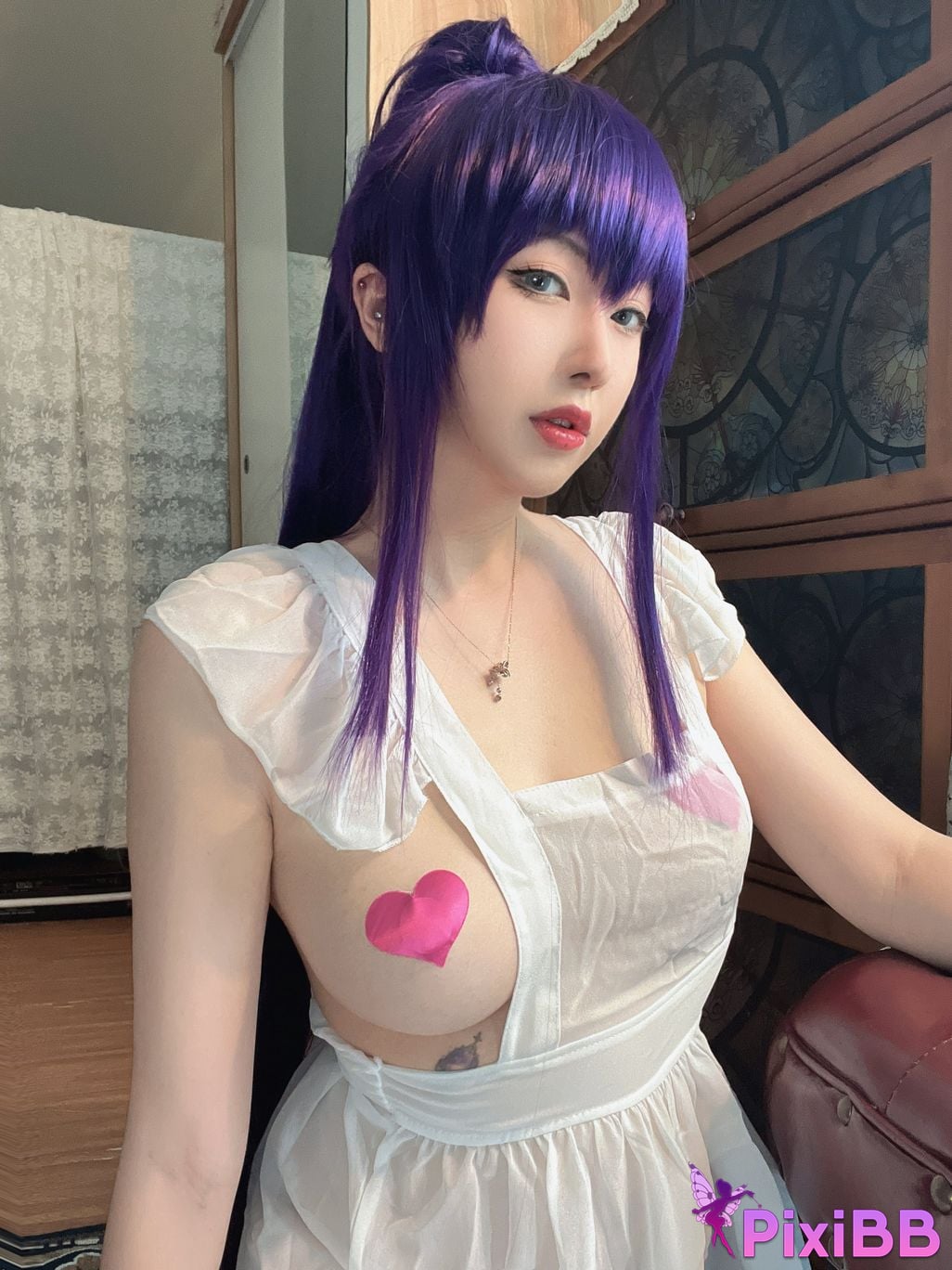 Cosplay Xiao Rong Zai Gu w Busujima Senior Apron PixiBB.COM 027