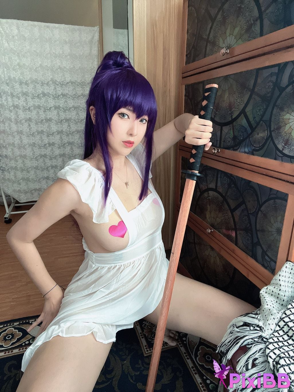 Cosplay Xiao Rong Zai Gu w Busujima Senior Apron PixiBB.COM 036