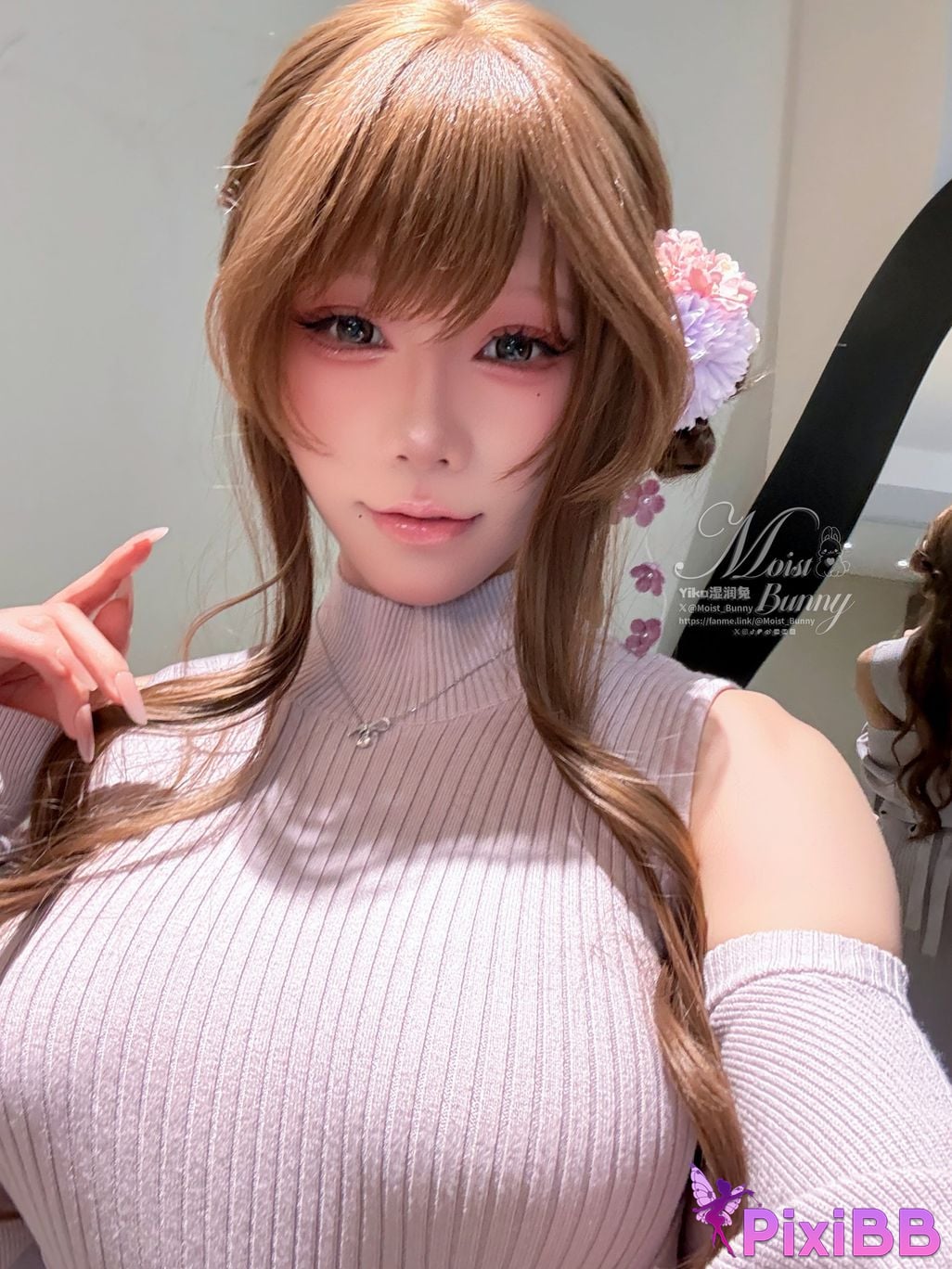 Cosplayer Sticky Dumpling Rabbit 2601 monthly works beside husband PixiBB.COM 003