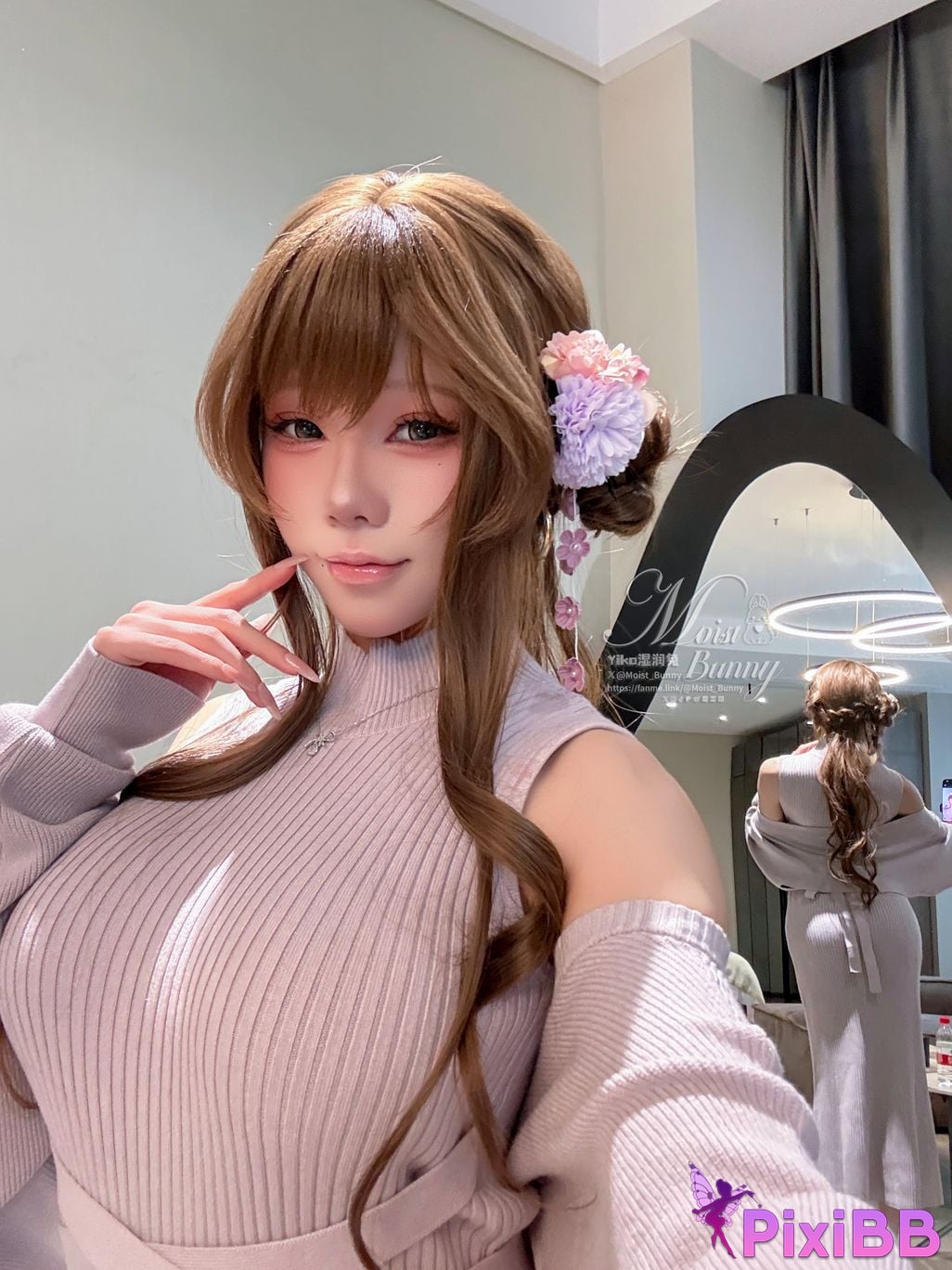 Cosplayer Sticky Dumpling Rabbit 2601 monthly works beside husband PixiBB.COM 005