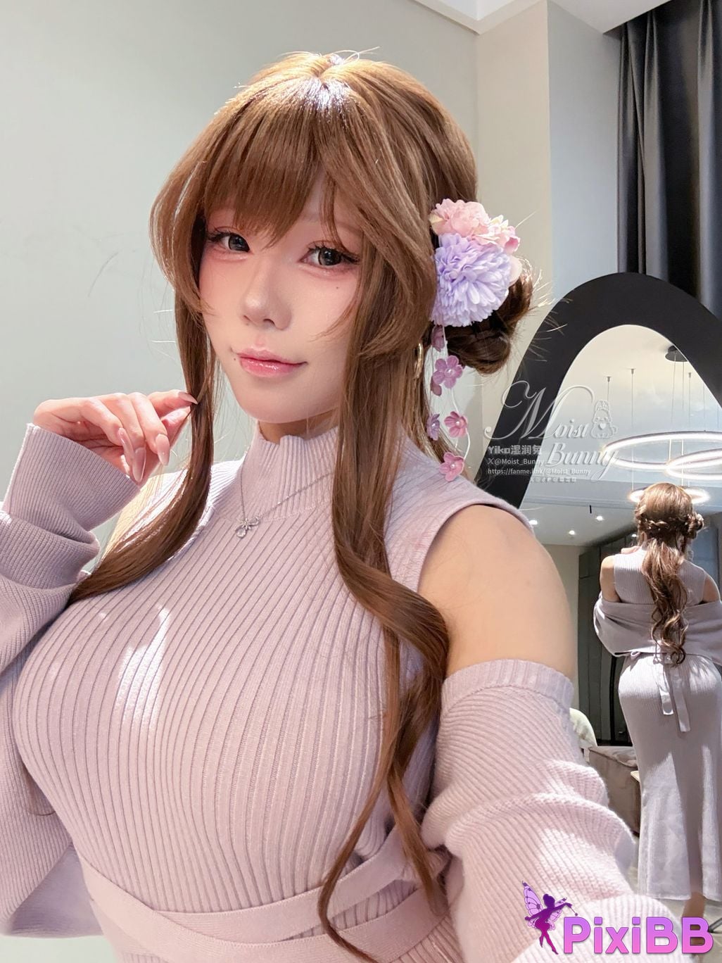 Cosplayer Sticky Dumpling Rabbit 2601 monthly works beside husband PixiBB.COM 006