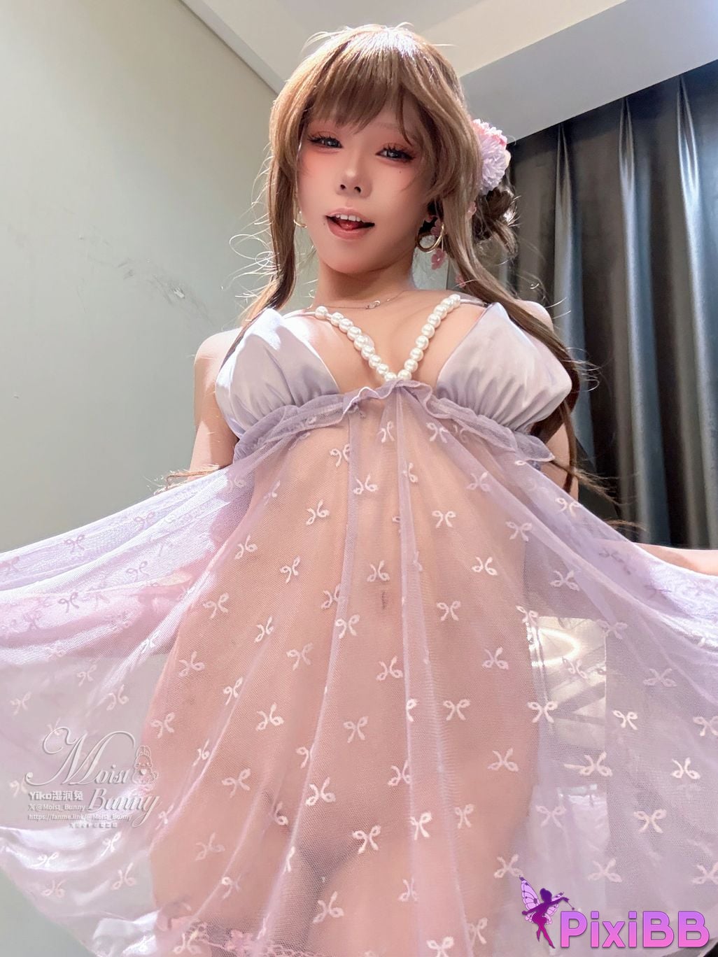 Cosplayer Sticky Dumpling Rabbit 2601 monthly works beside husband PixiBB.COM 012