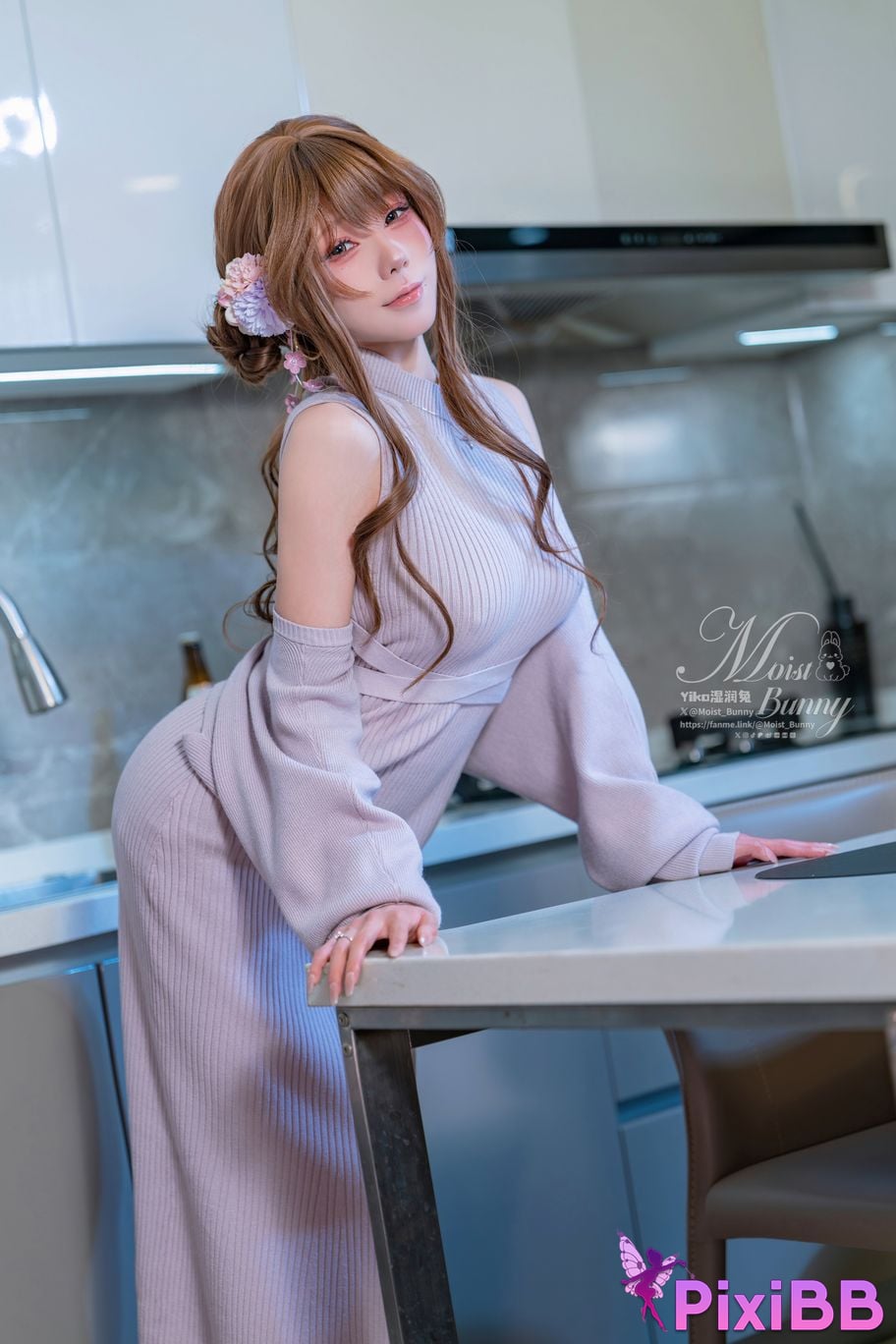 Cosplayer Sticky Dumpling Rabbit 2601 monthly works beside husband PixiBB.COM 029