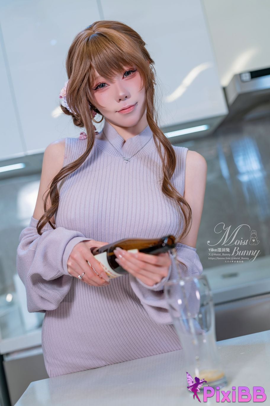 Cosplayer Sticky Dumpling Rabbit 2601 monthly works beside husband PixiBB.COM 038