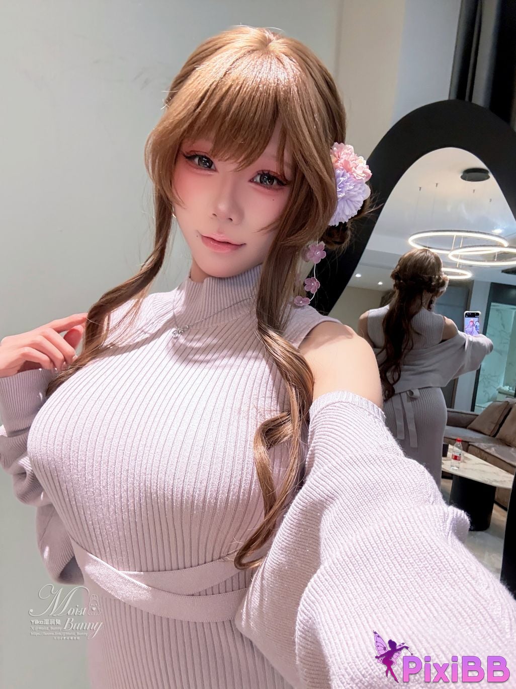 Cosplayer Sticky Dumpling Rabbit 2601 monthly works beside husband PixiBB.COM 123