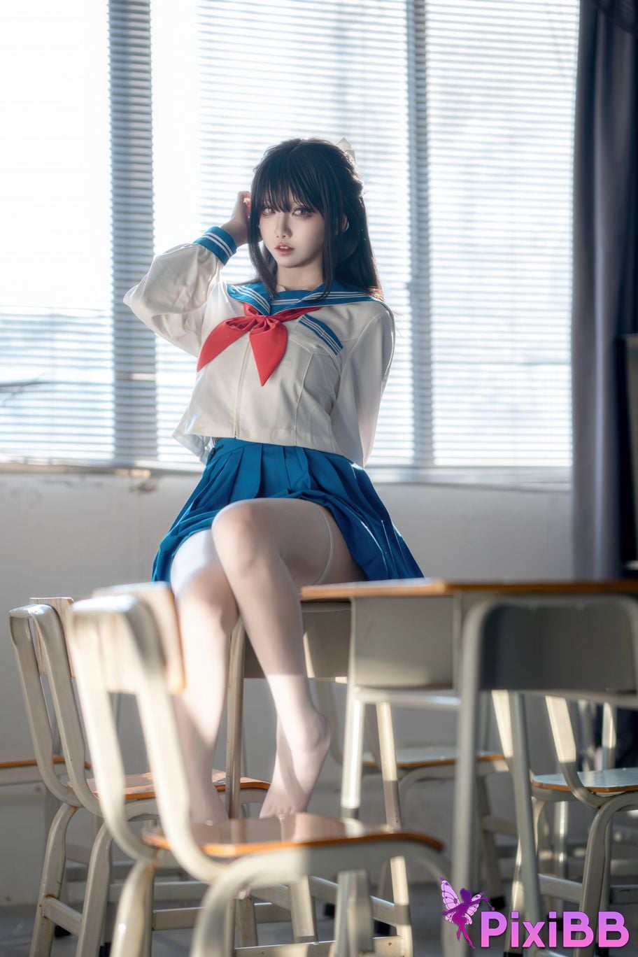 Cosplayer Zhiyue Etsu ko Sailor Suit Bunny Girl PixiBB.COM 001