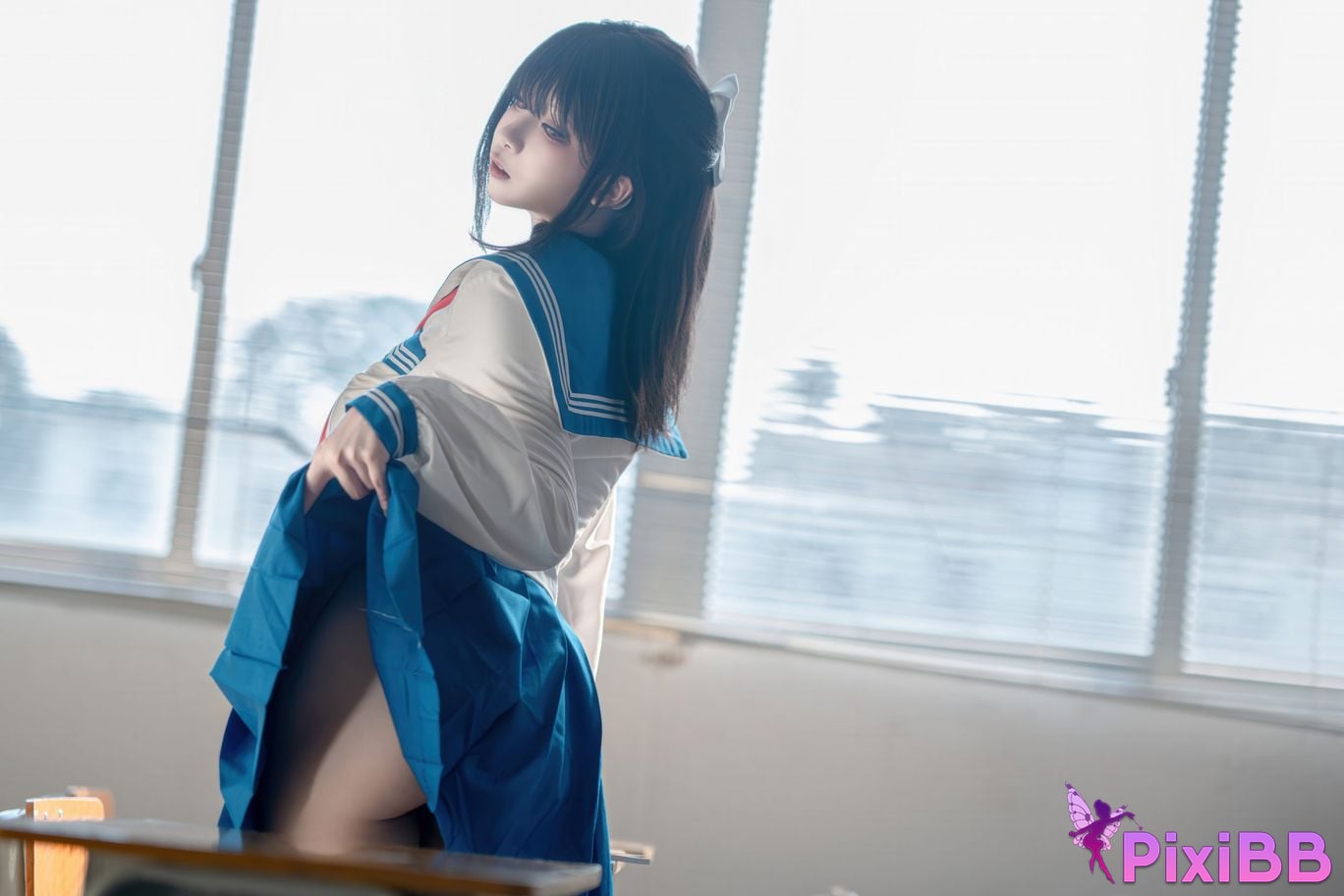 Cosplayer Zhiyue Etsu ko Sailor Suit Bunny Girl PixiBB.COM 002