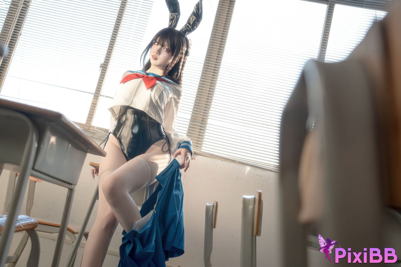 Cosplayer Zhiyue Etsu ko Sailor Suit Bunny Girl PixiBB.COM 023