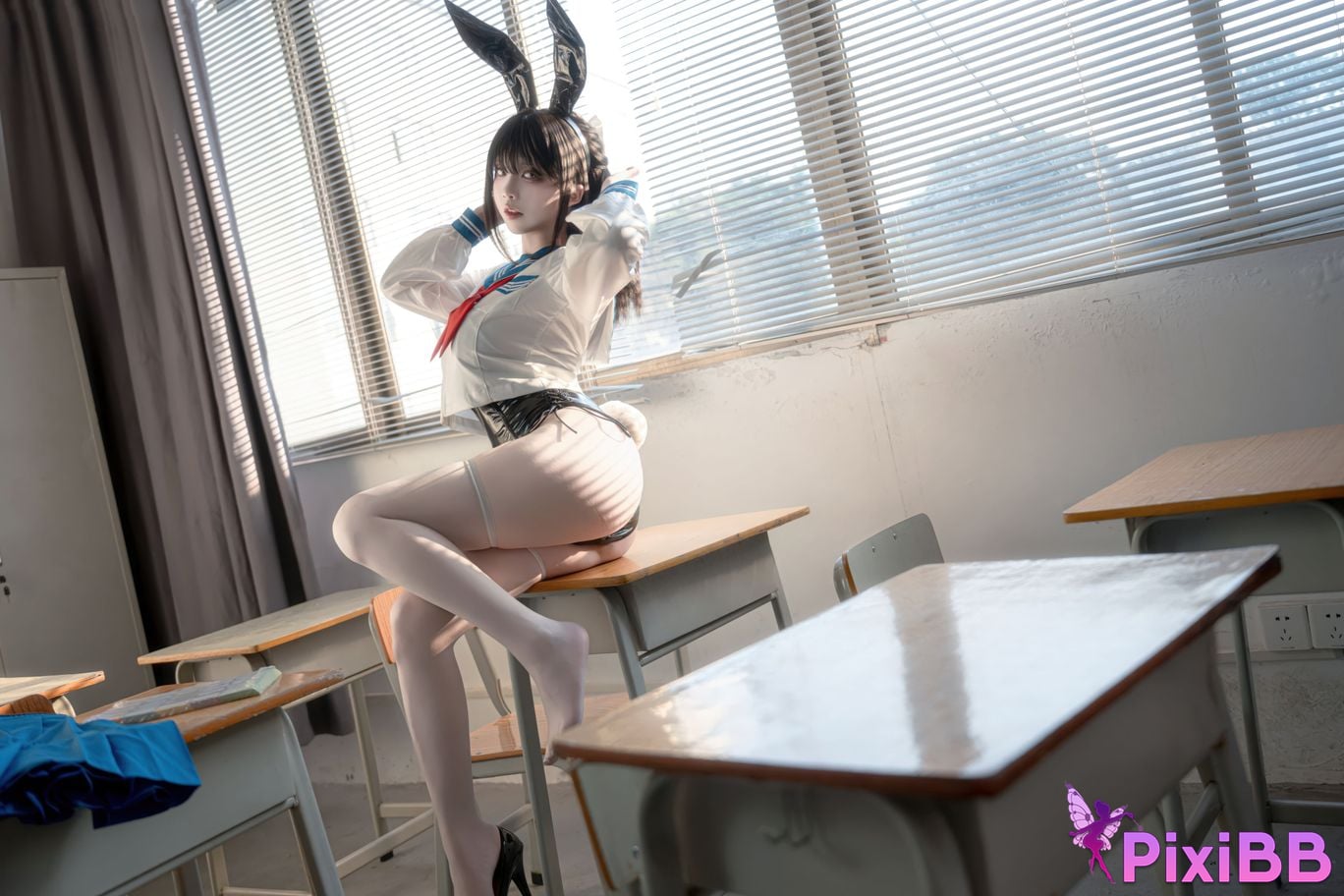 Cosplayer Zhiyue Etsu ko Sailor Suit Bunny Girl PixiBB.COM 028