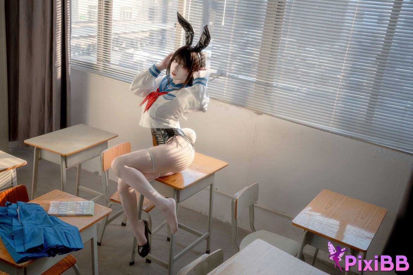 Cosplayer Zhiyue Etsu ko Sailor Suit Bunny Girl PixiBB.COM 029