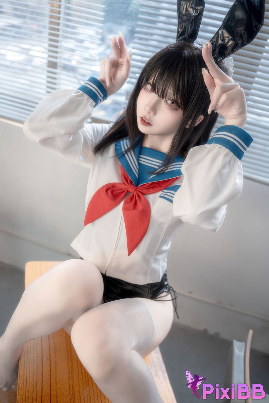 Cosplayer Zhiyue Etsu ko Sailor Suit Bunny Girl PixiBB.COM 036