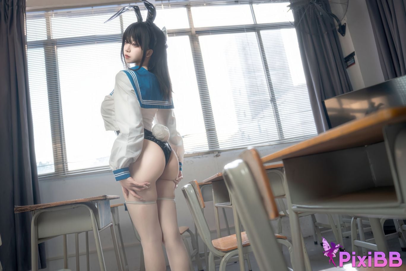 Cosplayer Zhiyue Etsu ko Sailor Suit Bunny Girl PixiBB.COM 038