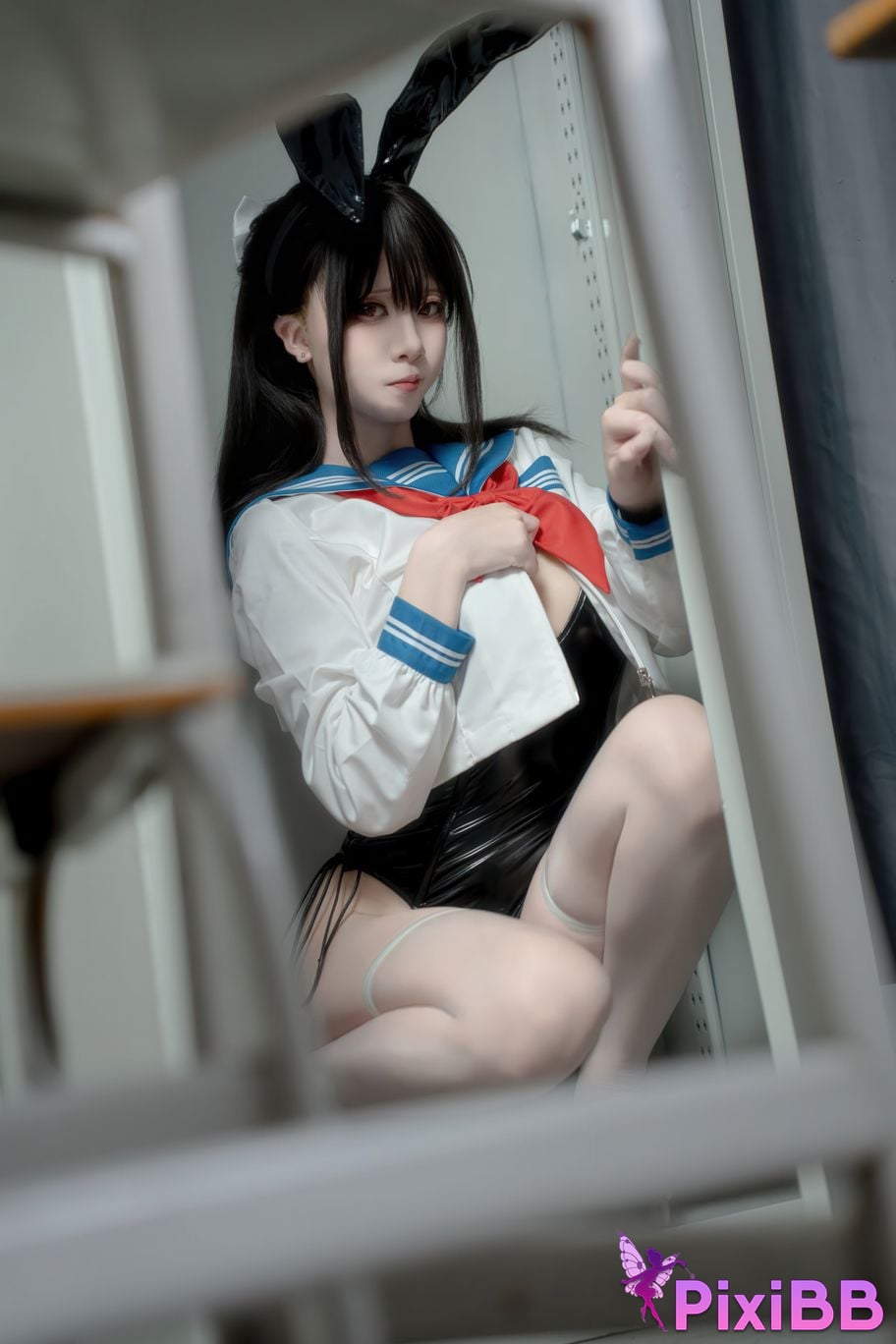 Cosplayer Zhiyue Etsu ko Sailor Suit Bunny Girl PixiBB.COM 057