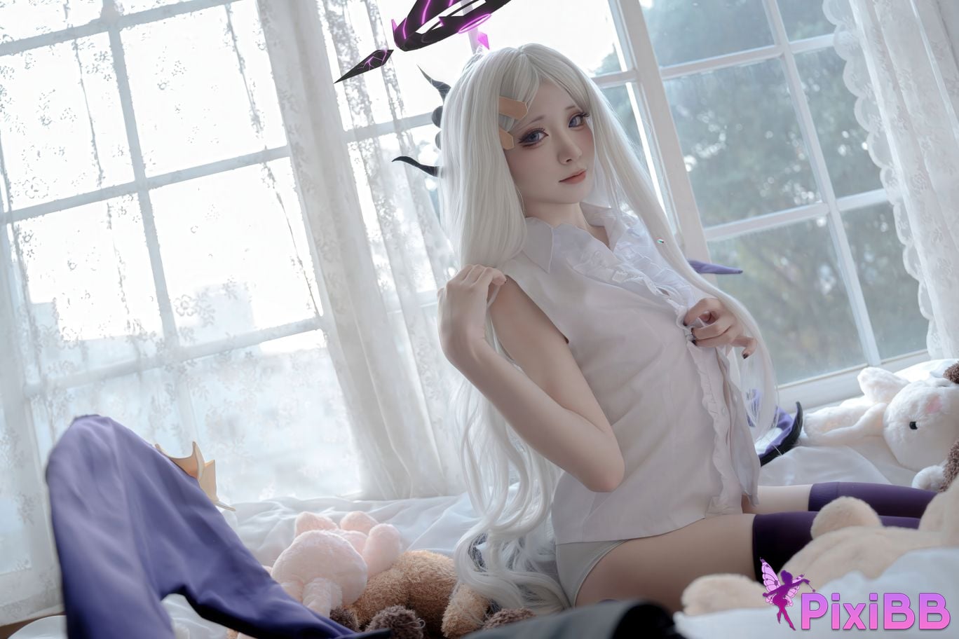 Cosplay Etsu ko Hinahara leather Cat cat ears PixiBB.COM 024