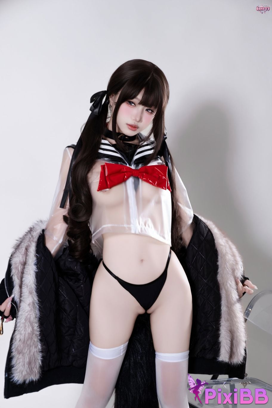 Cosplayer Qiqi be good Transparent animal tail JK PixiBB.COM 072