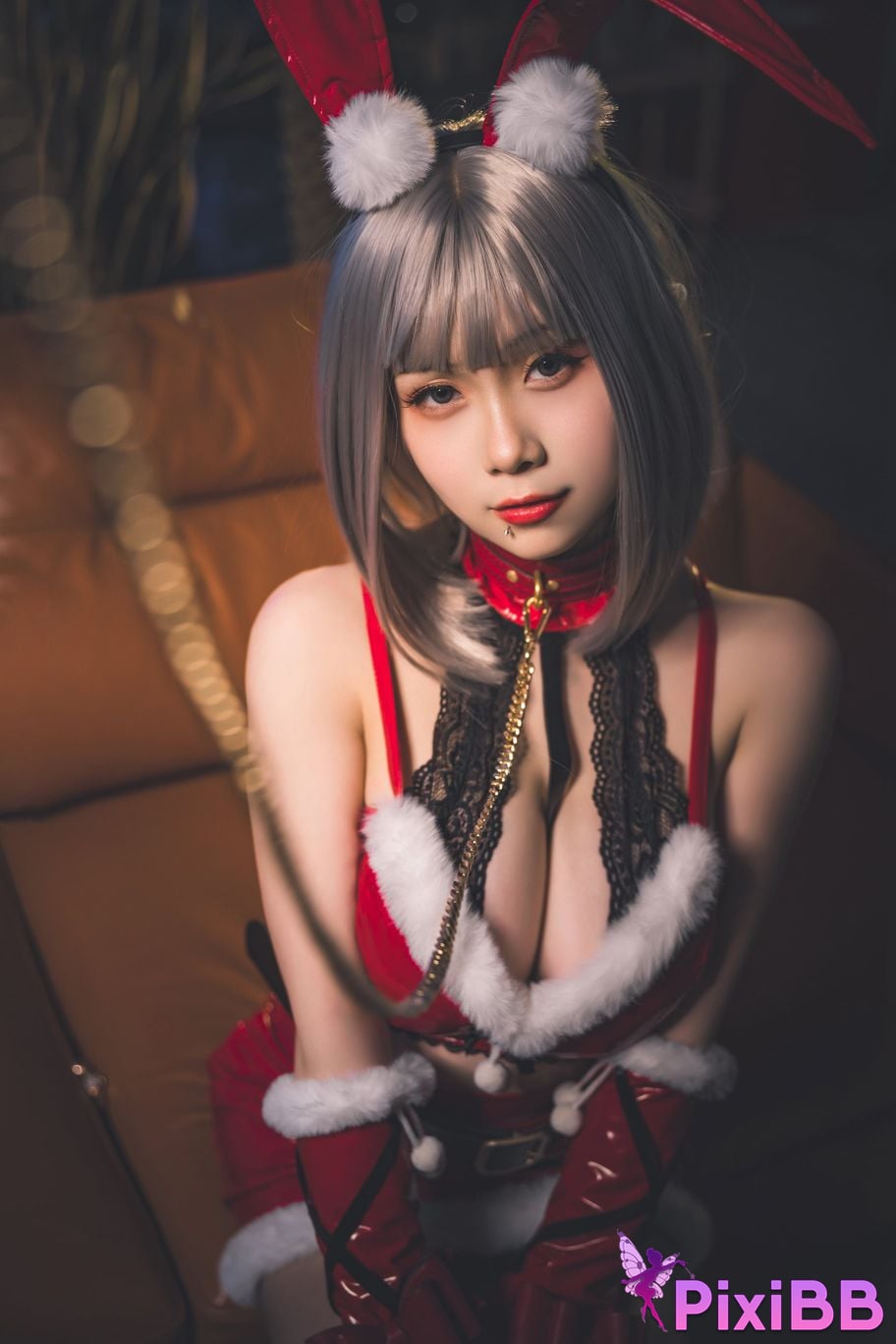 Cosplayer Qiqi be good Last night 787 Christmas gift for two PixiBB.COM 012