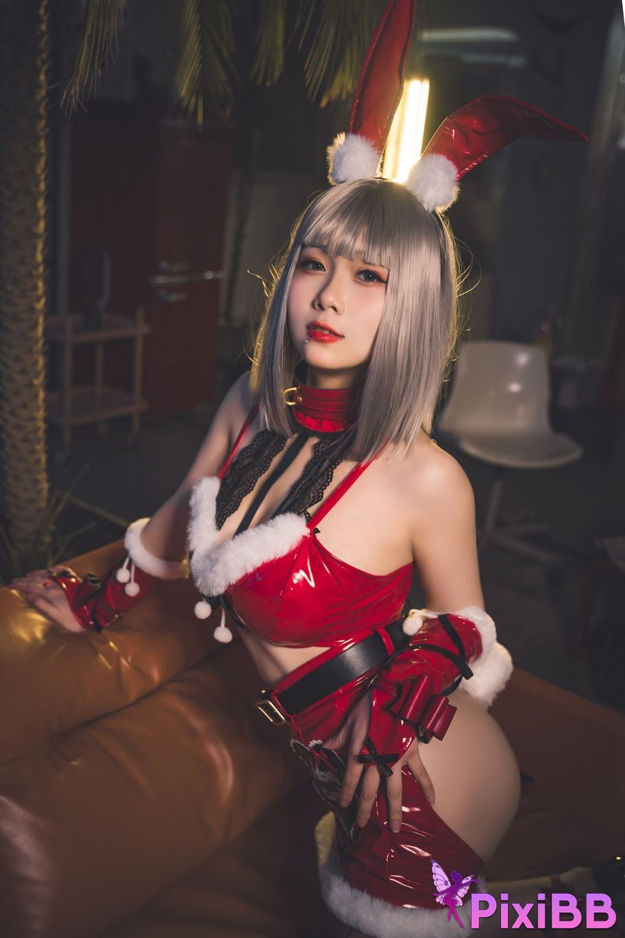 Cosplayer Qiqi be good Last night 787 Christmas gift for two PixiBB.COM 021