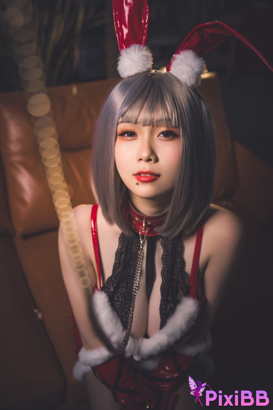 Cosplayer Qiqi be good Last night 787 Christmas gift for two PixiBB.COM 023