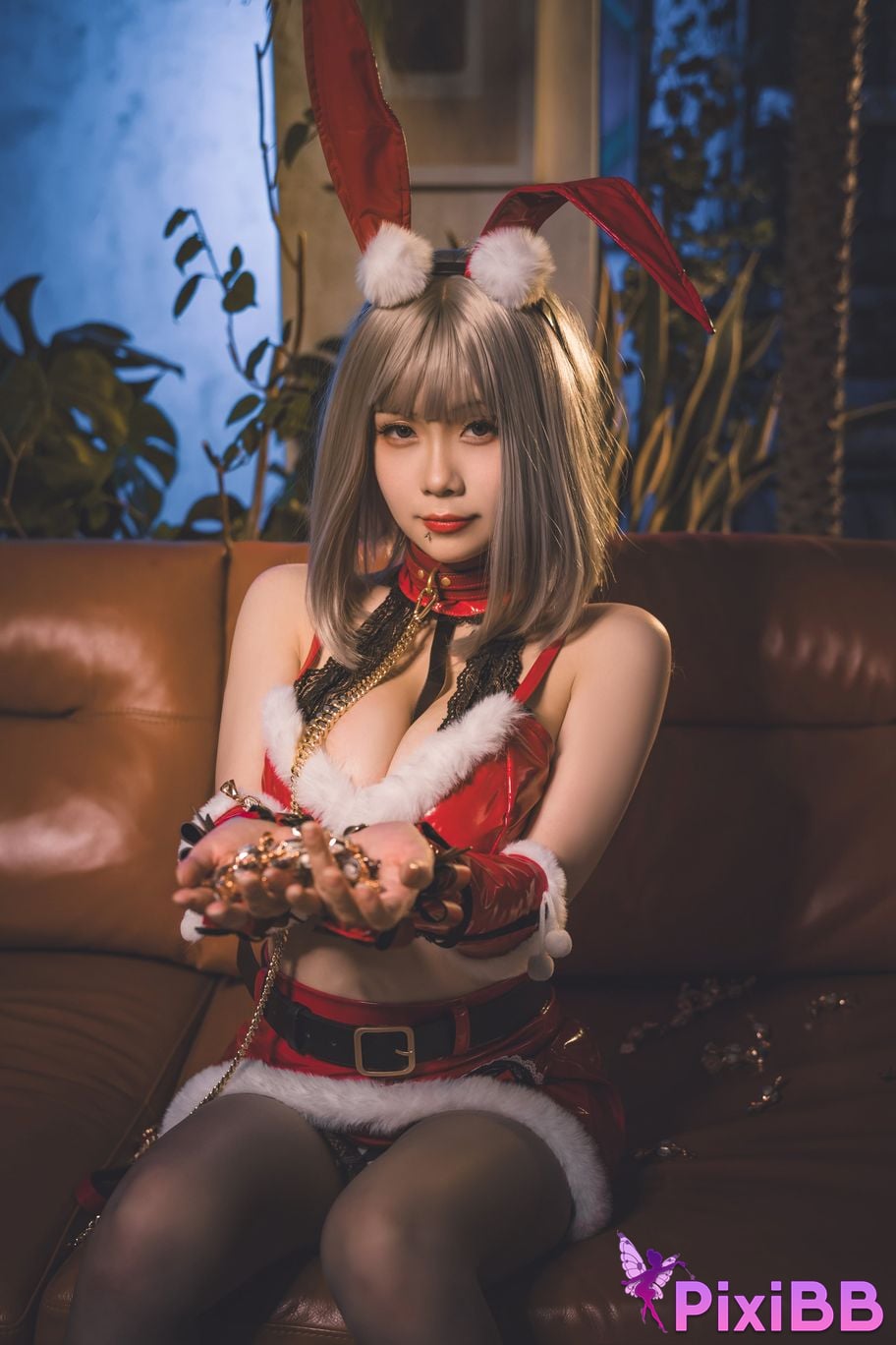 Cosplayer Qiqi be good Last night 787 Christmas gift for two PixiBB.COM 056