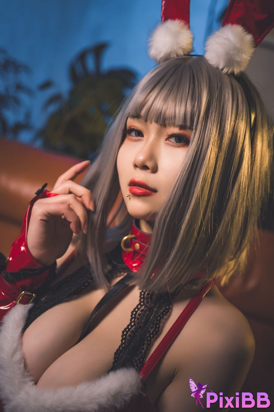 Cosplayer Qiqi be good Last night 787 Christmas gift for two PixiBB.COM 064