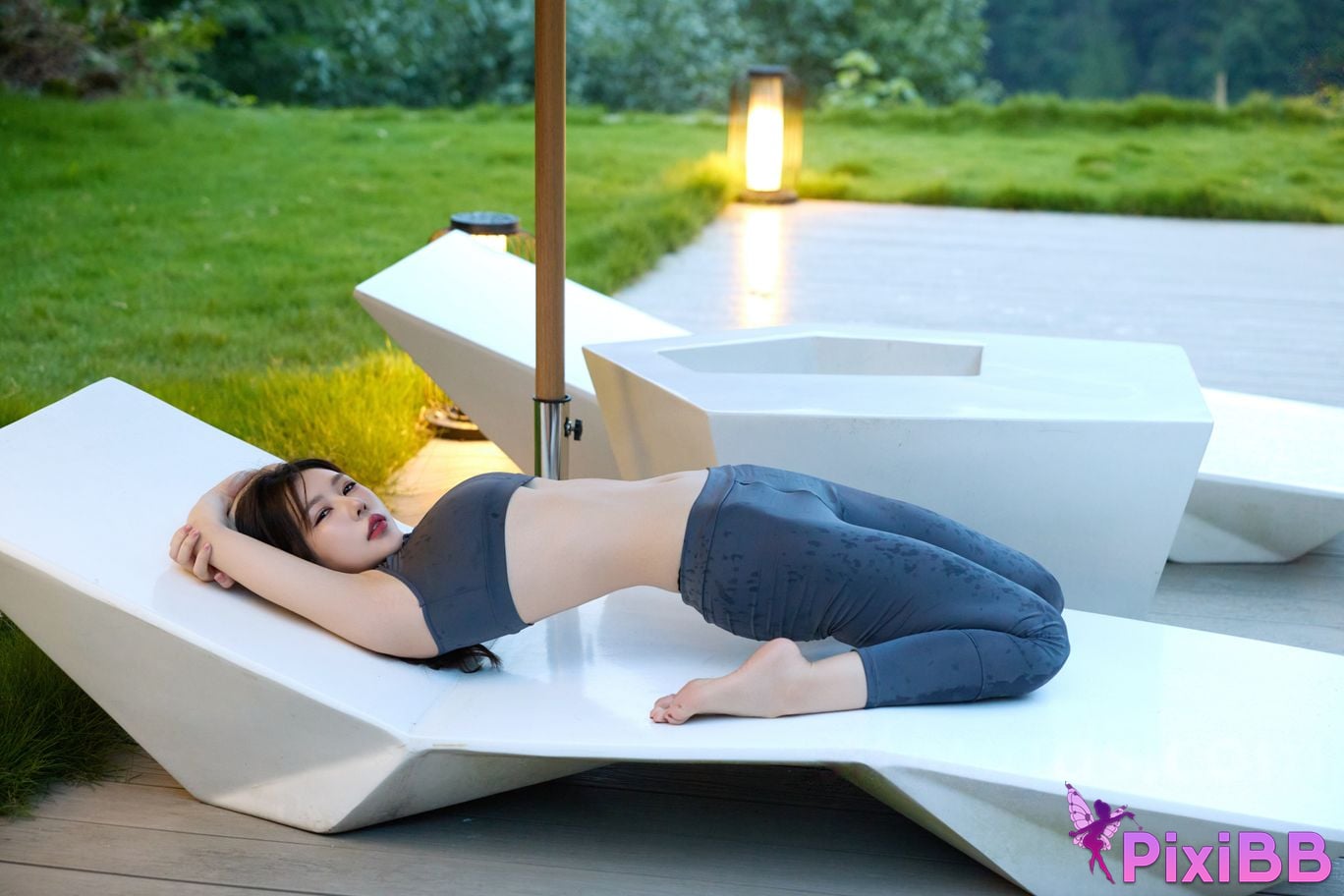 No watermark for in app purchases Yin Tian Tiantian sunny XIUREN model Yoga crotchless pants PixiBB.COM 008