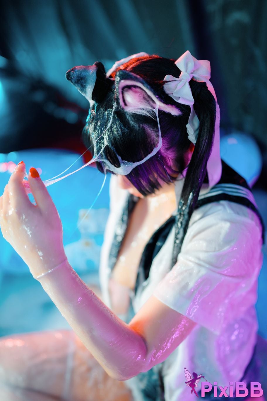 Cosplayer Luoluo Raku scruffy kitten Messy Kitty PixiBB.COM 016
