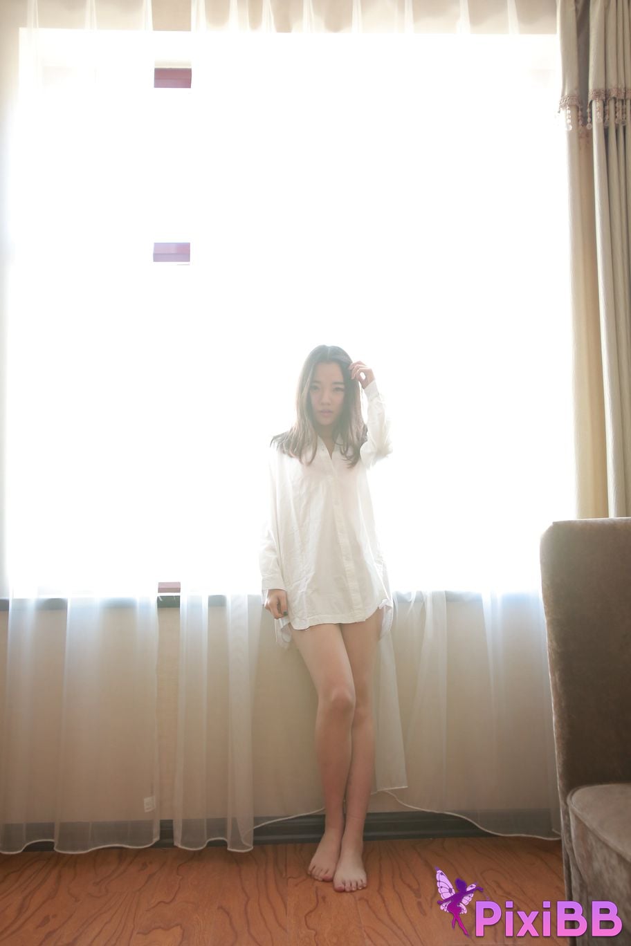 Private Photoshoot Jiaqi white shirt PixiBB.COM 001