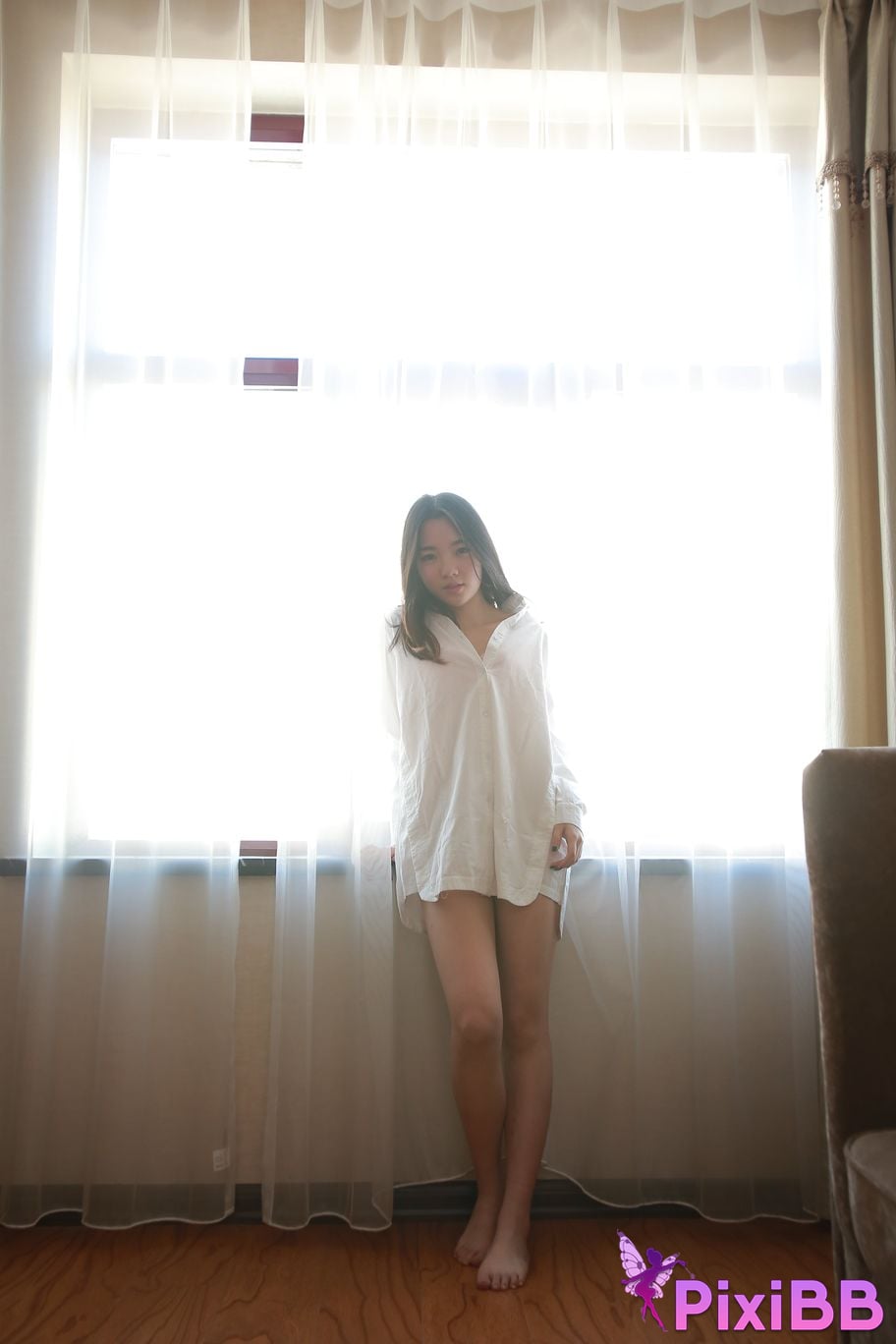 Private Photoshoot Jiaqi white shirt PixiBB.COM 003