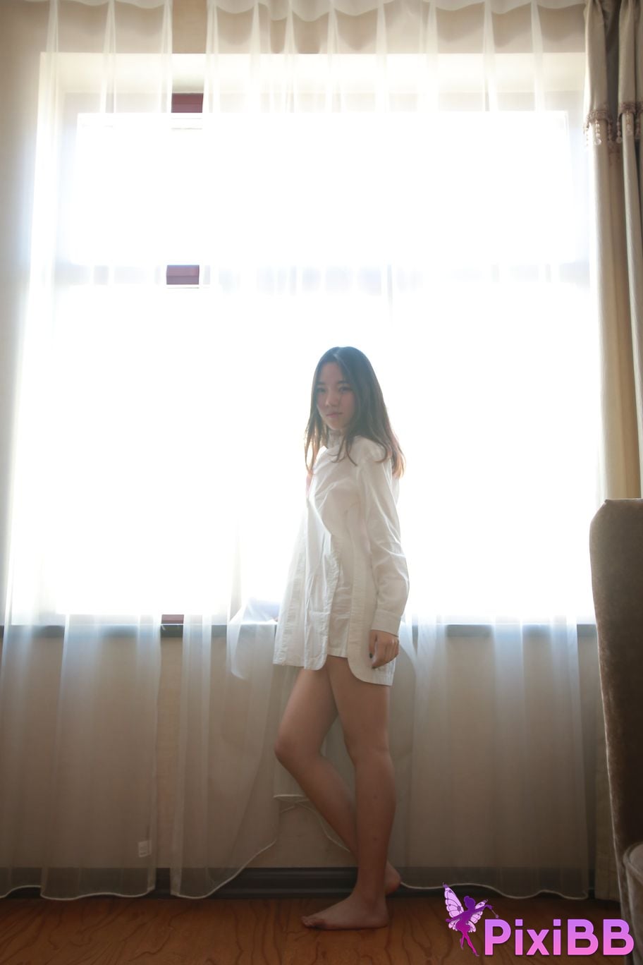 Private Photoshoot Jiaqi white shirt PixiBB.COM 004