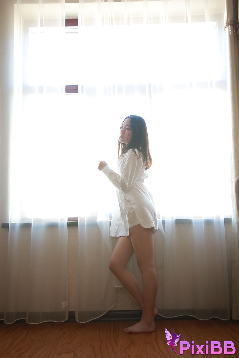 Private Photoshoot Jiaqi white shirt PixiBB.COM 005