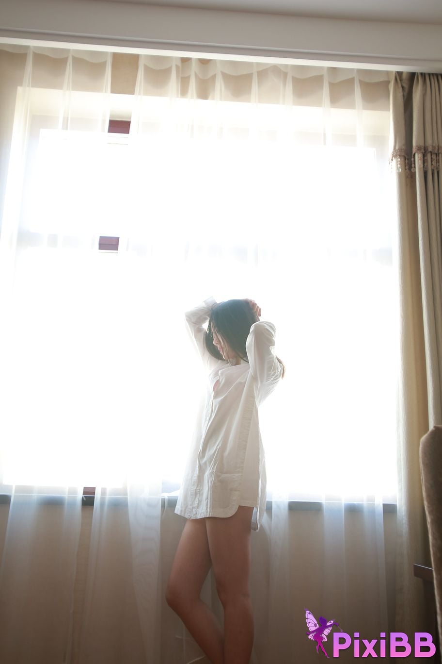 Private Photoshoot Jiaqi white shirt PixiBB.COM 007