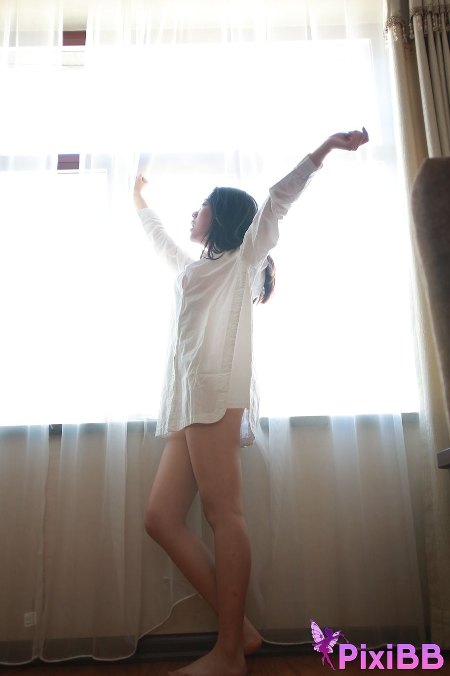 Private Photoshoot Jiaqi white shirt PixiBB.COM 009