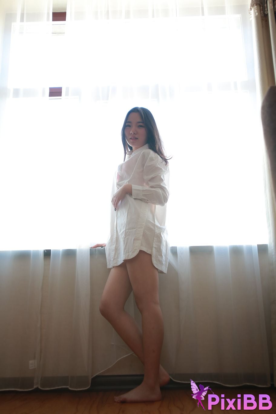 Private Photoshoot Jiaqi white shirt PixiBB.COM 011