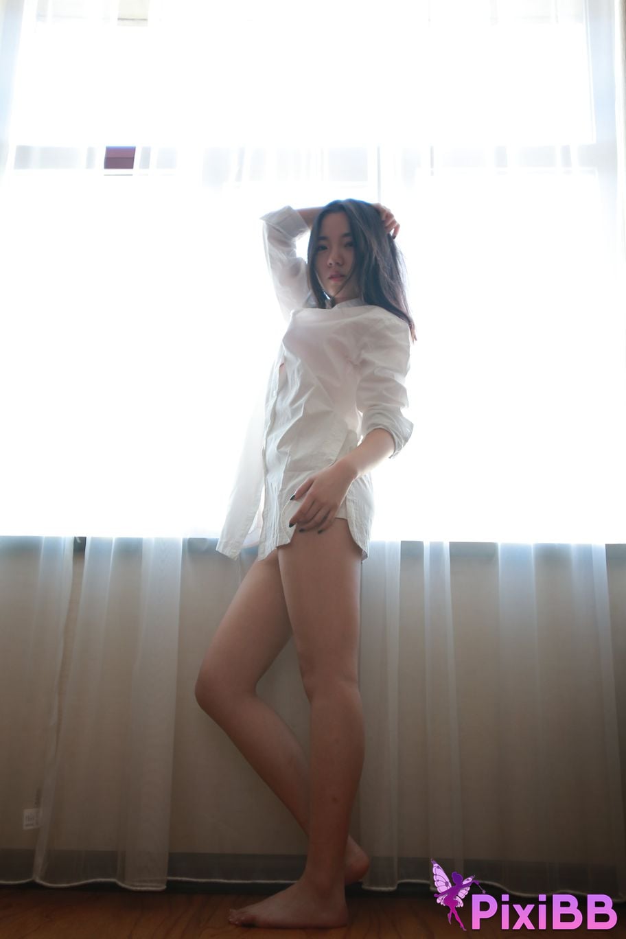 Private Photoshoot Jiaqi white shirt PixiBB.COM 014