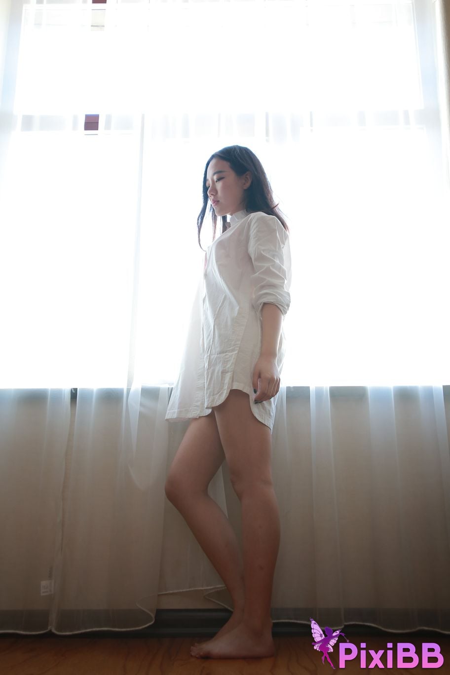 Private Photoshoot Jiaqi white shirt PixiBB.COM 016