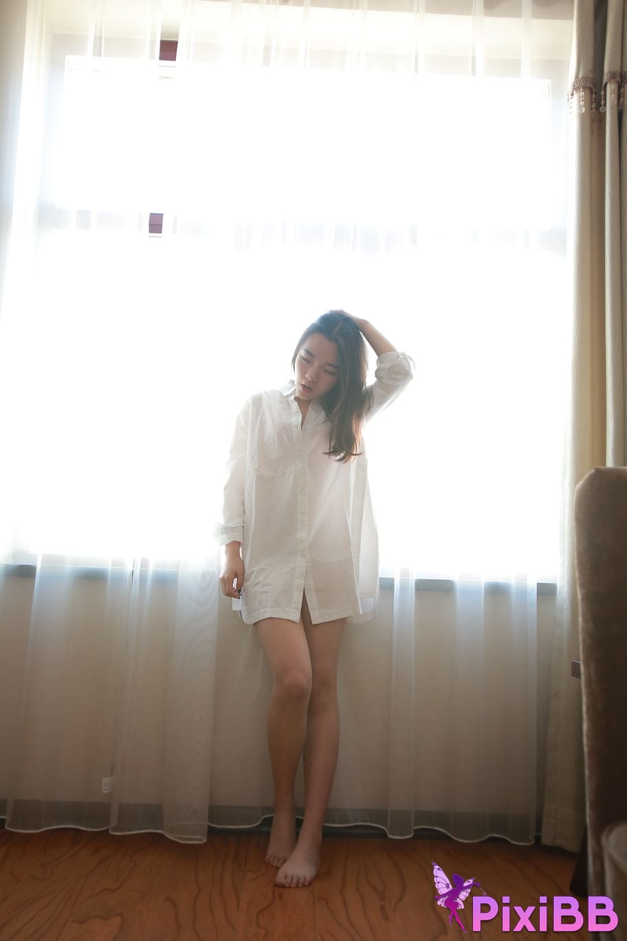 Private Photoshoot Jiaqi white shirt PixiBB.COM 020