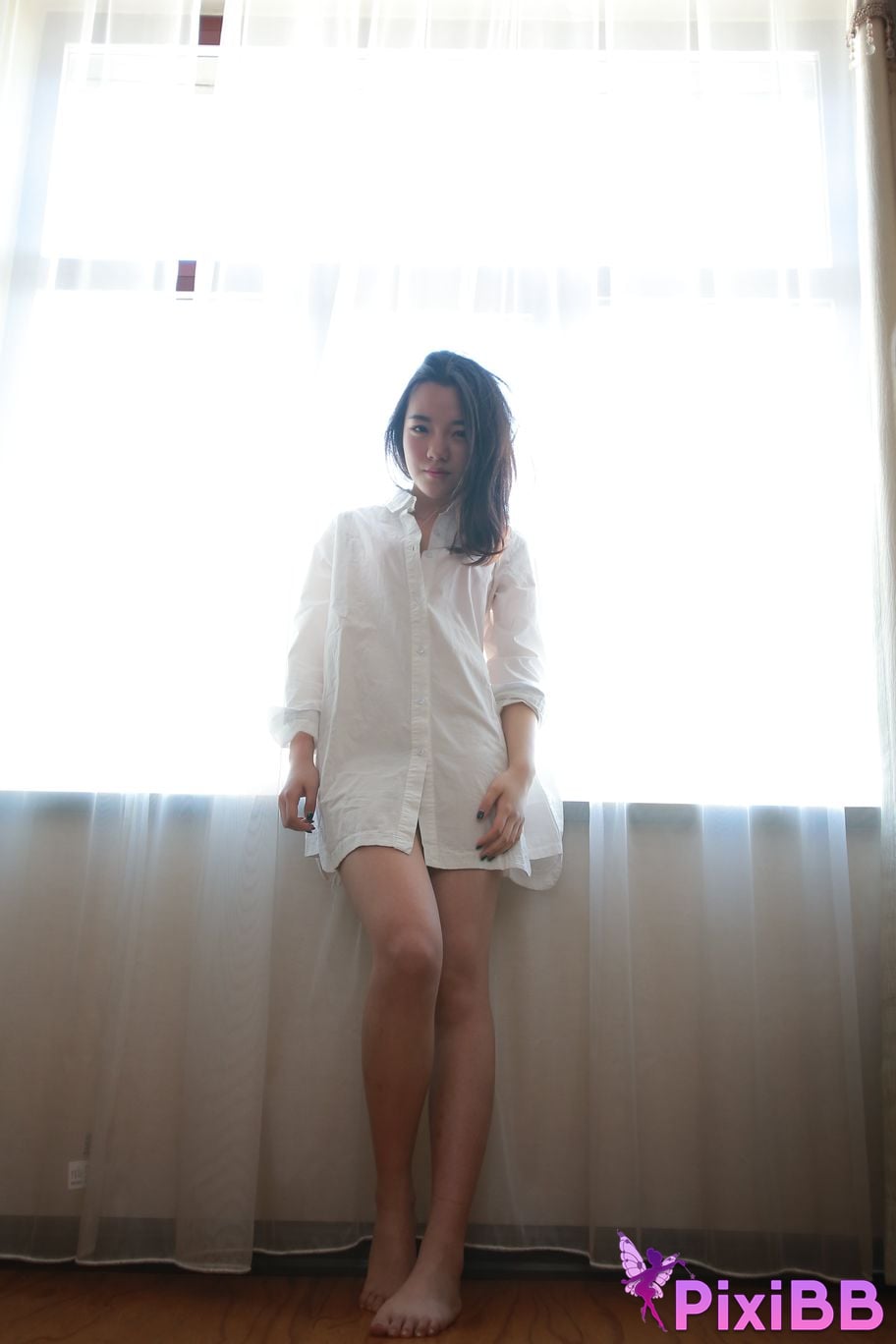 Private Photoshoot Jiaqi white shirt PixiBB.COM 022