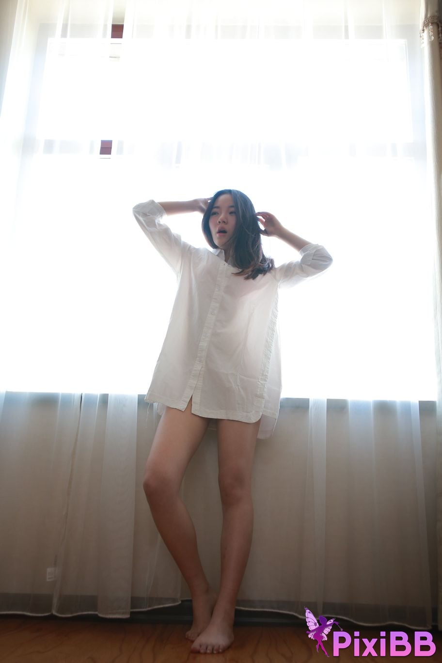 Private Photoshoot Jiaqi white shirt PixiBB.COM 023