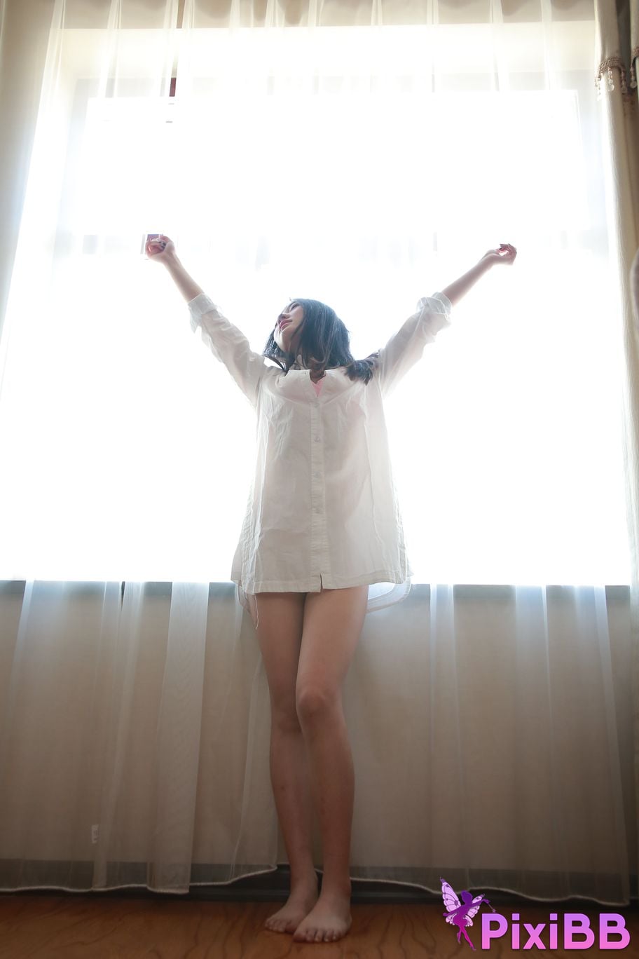 Private Photoshoot Jiaqi white shirt PixiBB.COM 025