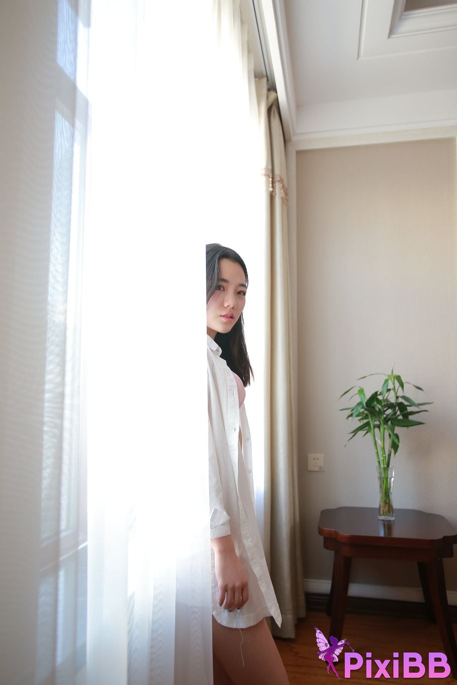 Private Photoshoot Jiaqi white shirt PixiBB.COM 035