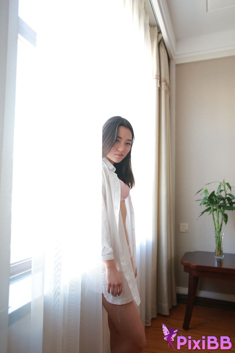 Private Photoshoot Jiaqi white shirt PixiBB.COM 036