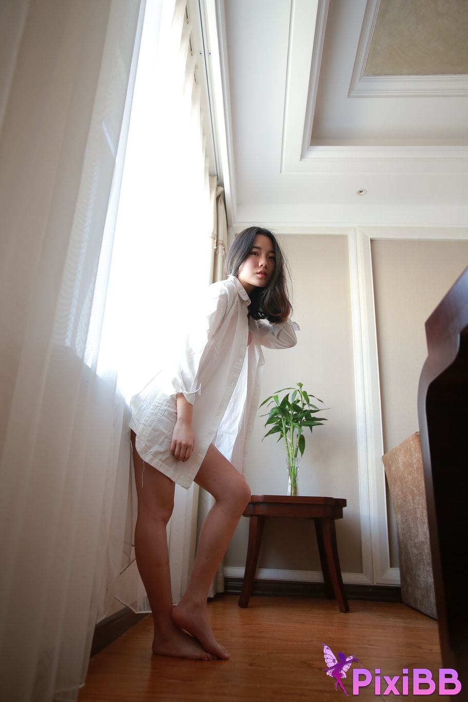 Private Photoshoot Jiaqi white shirt PixiBB.COM 040