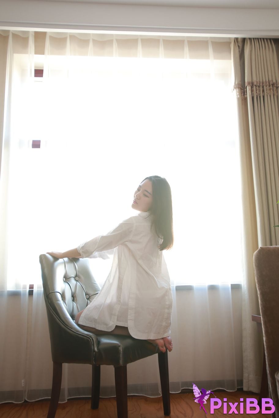 Private Photoshoot Jiaqi white shirt PixiBB.COM 053