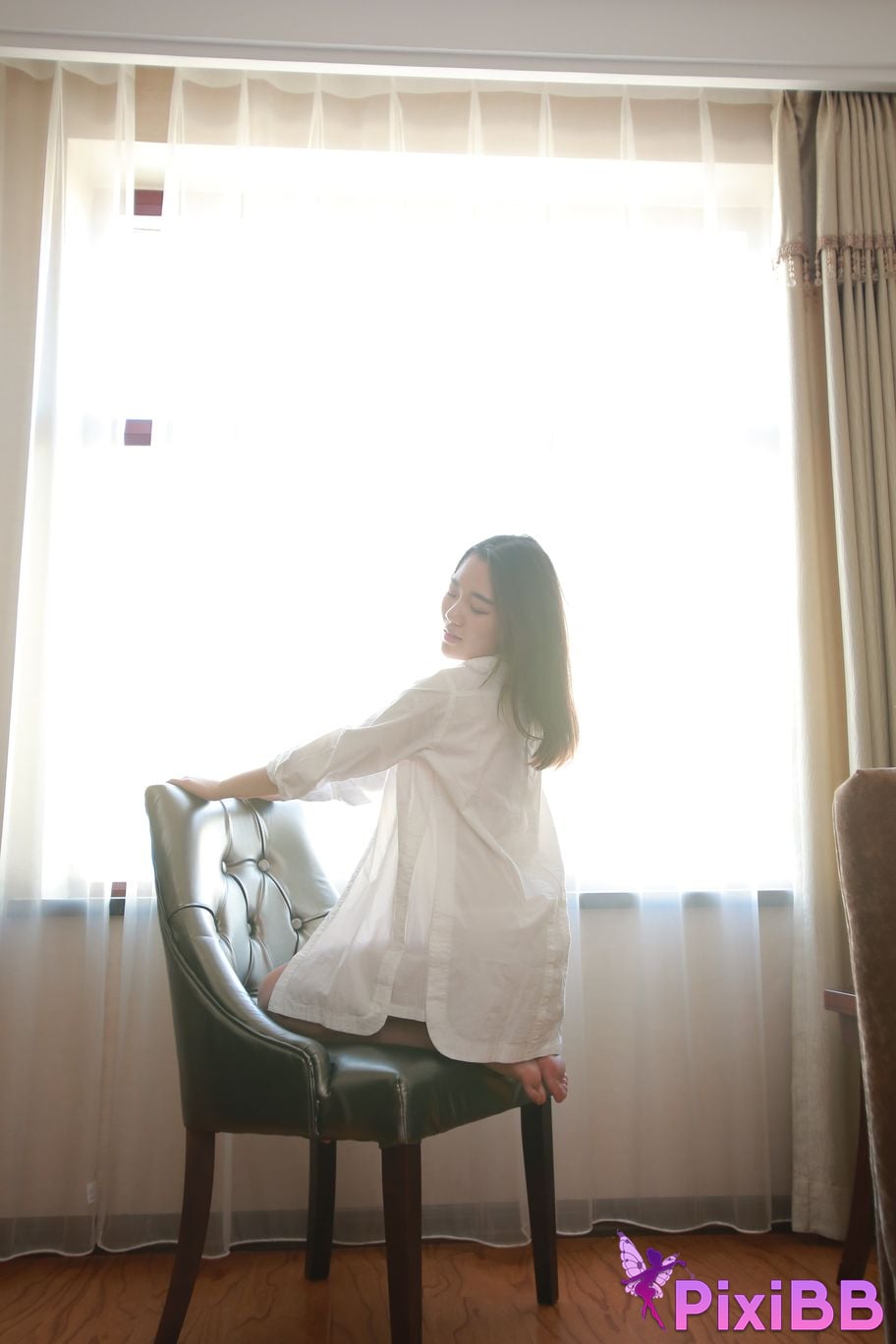 Private Photoshoot Jiaqi white shirt PixiBB.COM 054