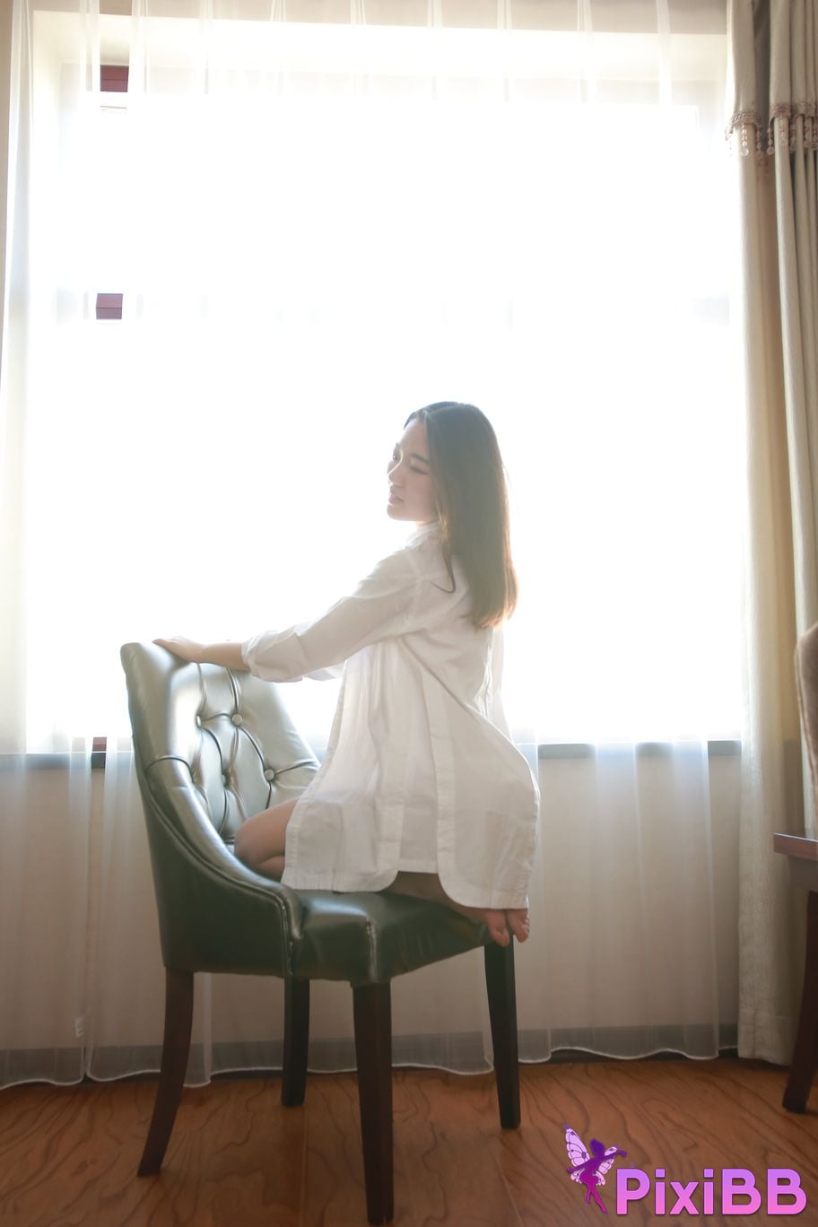 Private Photoshoot Jiaqi white shirt PixiBB.COM 057