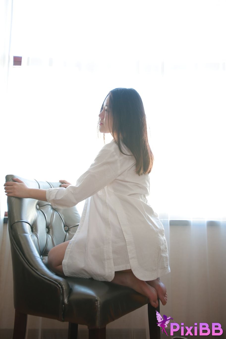 Private Photoshoot Jiaqi white shirt PixiBB.COM 061