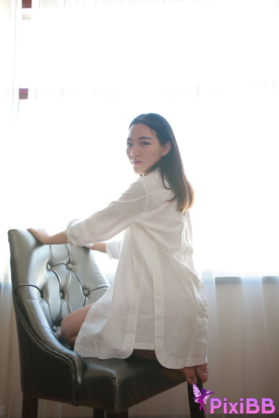 Private Photoshoot Jiaqi white shirt PixiBB.COM 062