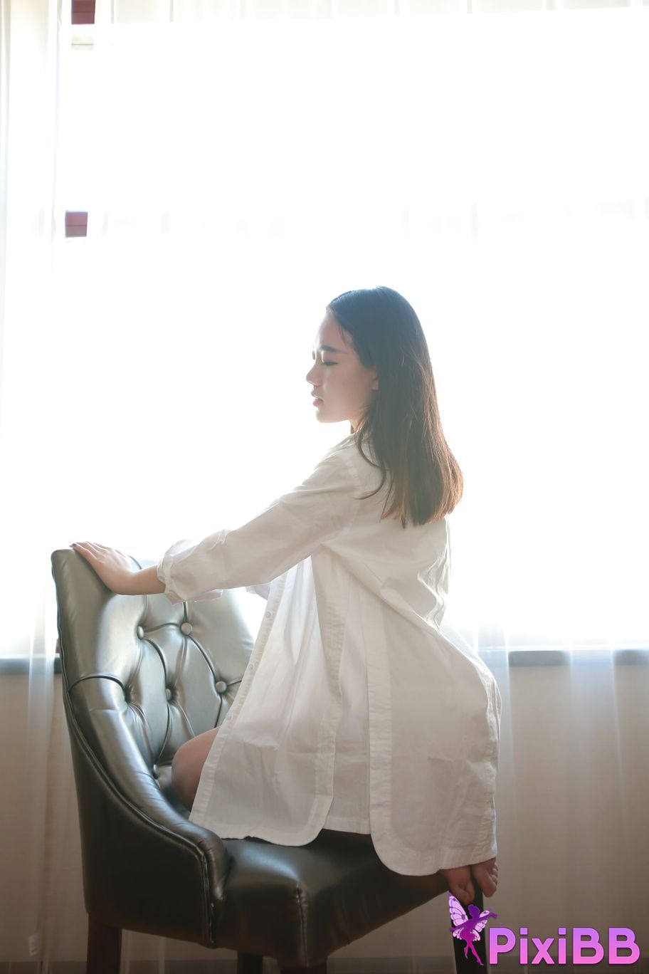 Private Photoshoot Jiaqi white shirt PixiBB.COM 064