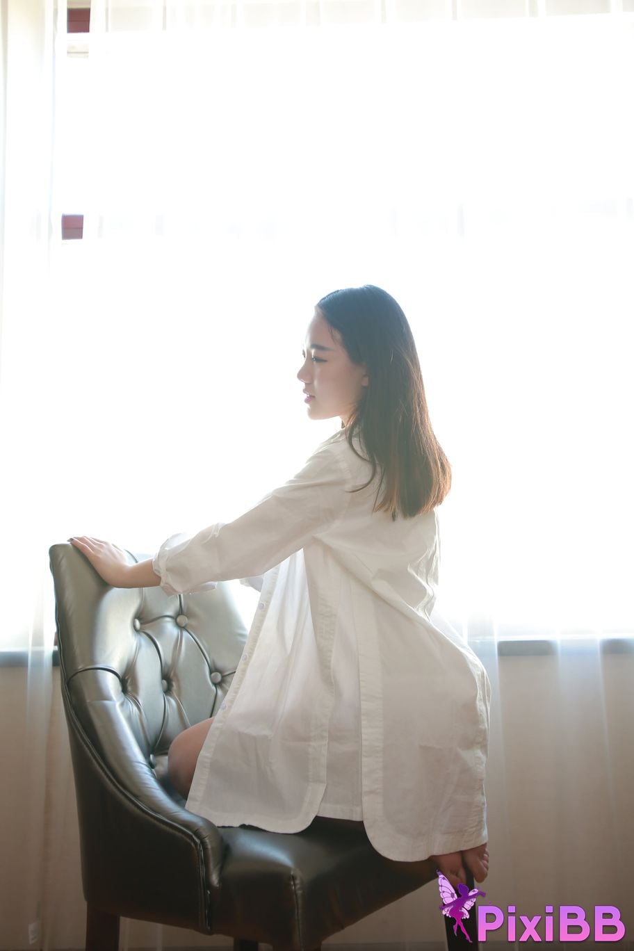 Private Photoshoot Jiaqi white shirt PixiBB.COM 065