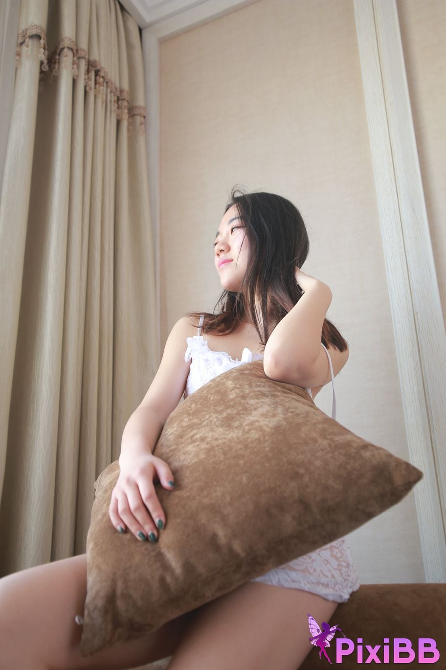 Private Photoshoot Jiaqi white shirt PixiBB.COM 167